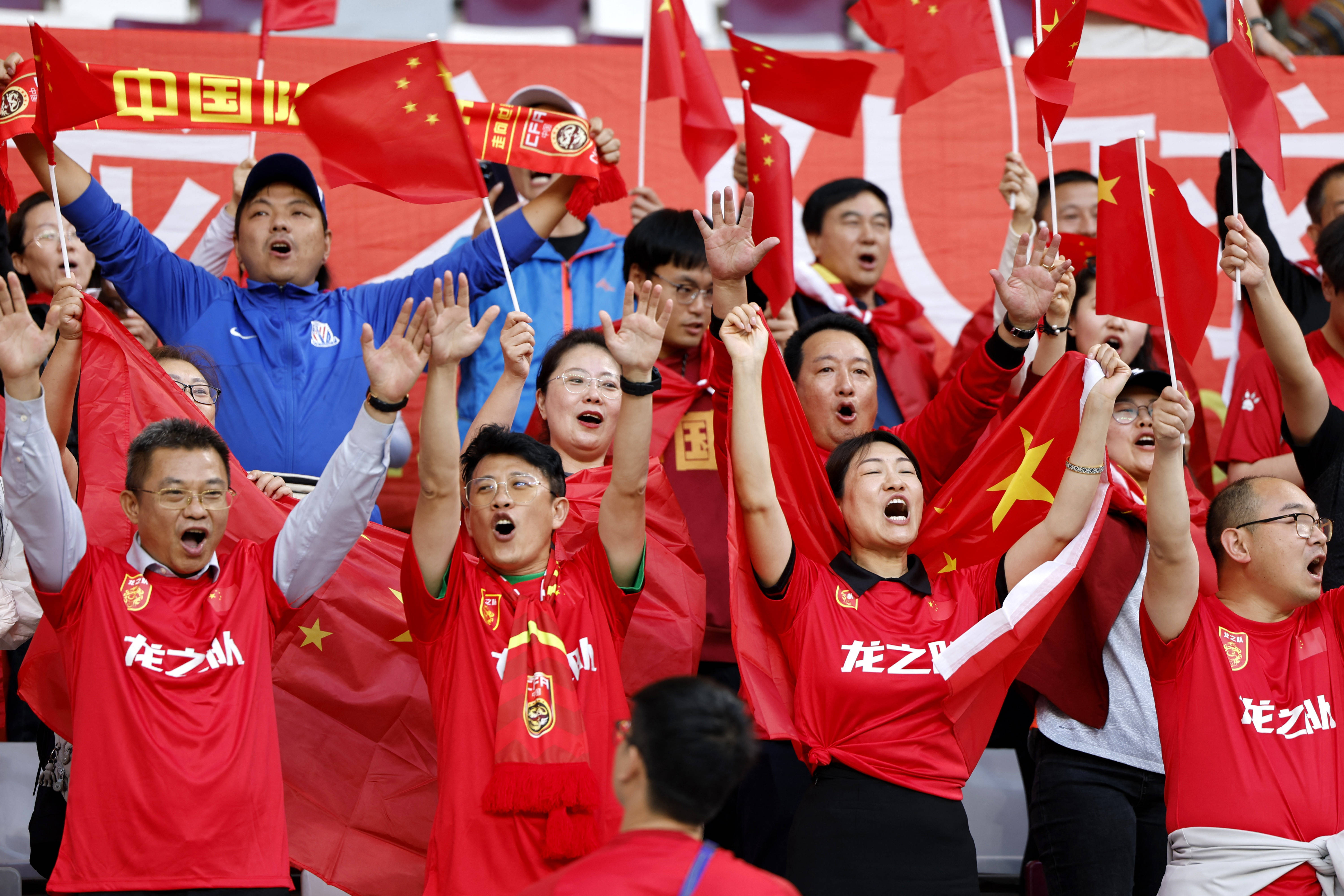 球迷热情支持，现场气氛热烈动人的简单介绍